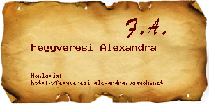 Fegyveresi Alexandra névjegykártya